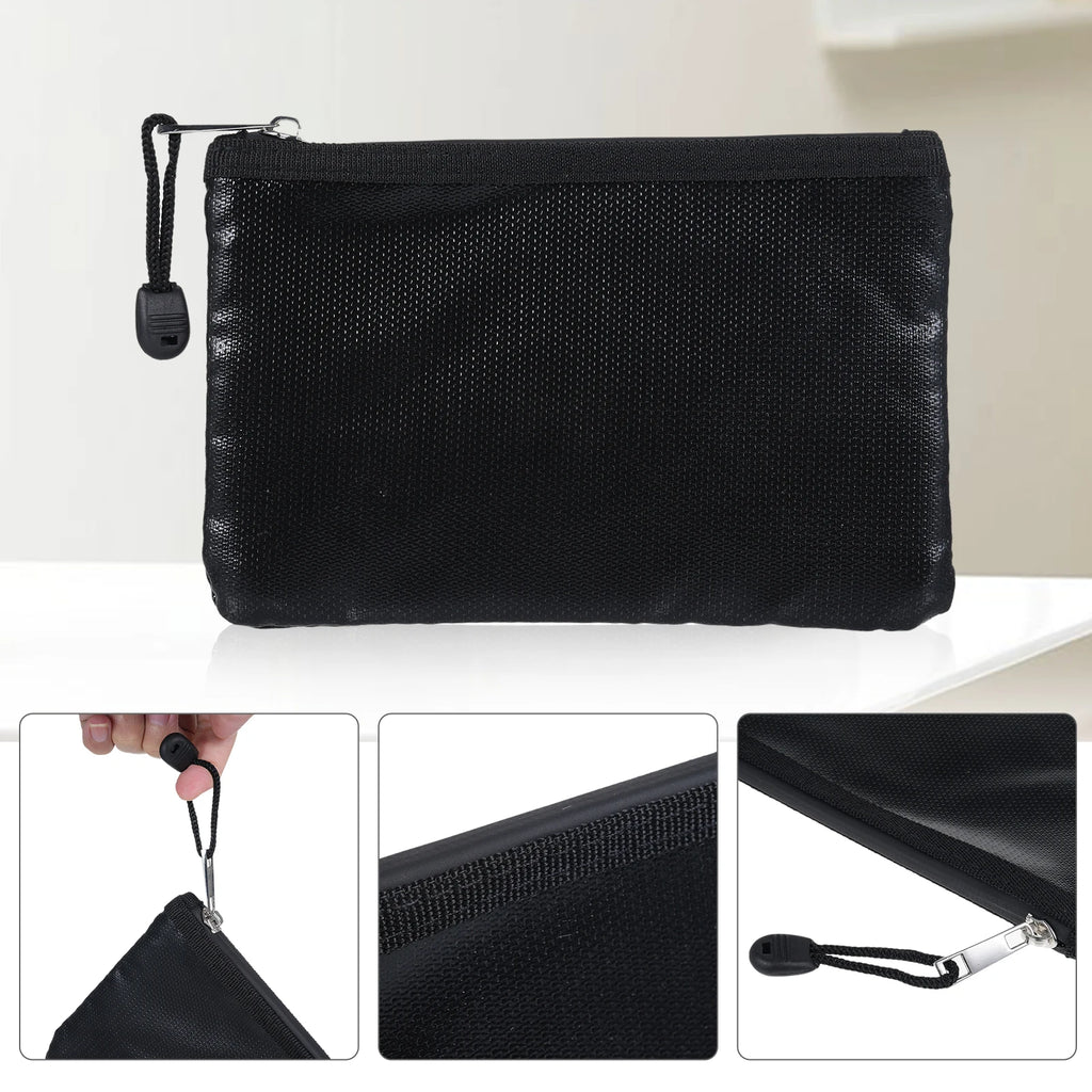 Home Safes Fireproof Waterproof Box+Document Bag with Keypad and 2pcs Spare Key Digital Home Security for Documents Money Gold
