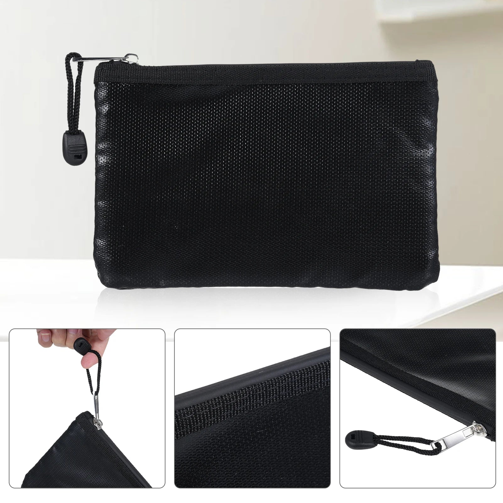 Home Safes Fireproof Waterproof Box+Document Bag with Keypad and 2pcs Spare Key Digital Home Security for Documents Money Gold