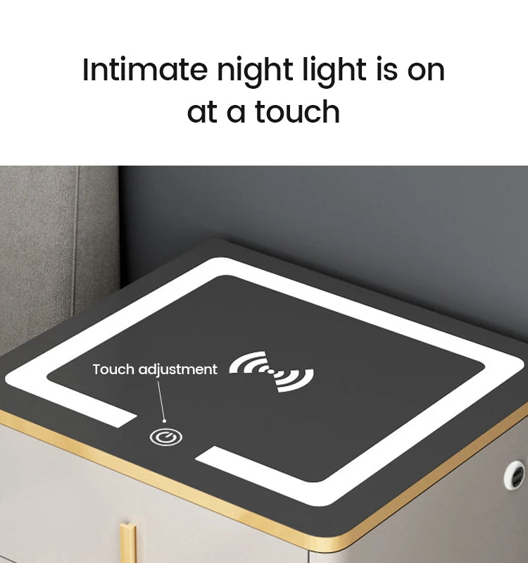Home Small Bedside Intelligent Safe Hidden Wood Steel Anti-Theft Storage Safe Box Cabinet Smart Safes