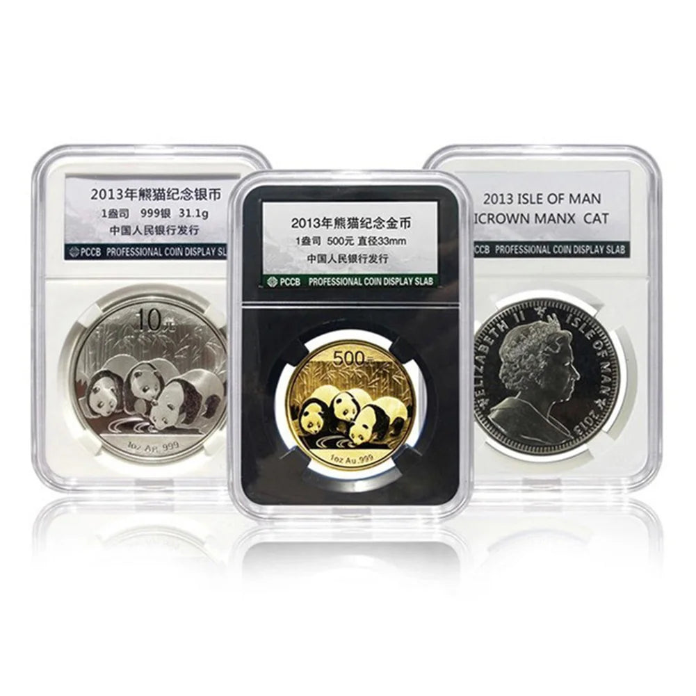 1Pc 40mm Coin Storage Box PCCB Second Generation Identification Protector Box Transparent Coin Holder Coin Collecting Box