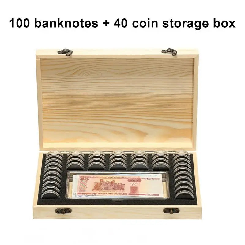 Coin Holder Boxes Wooden Coin Storage Protectors With Adjustable Gasket Coin Collector Organizer Coins Display Commemorative