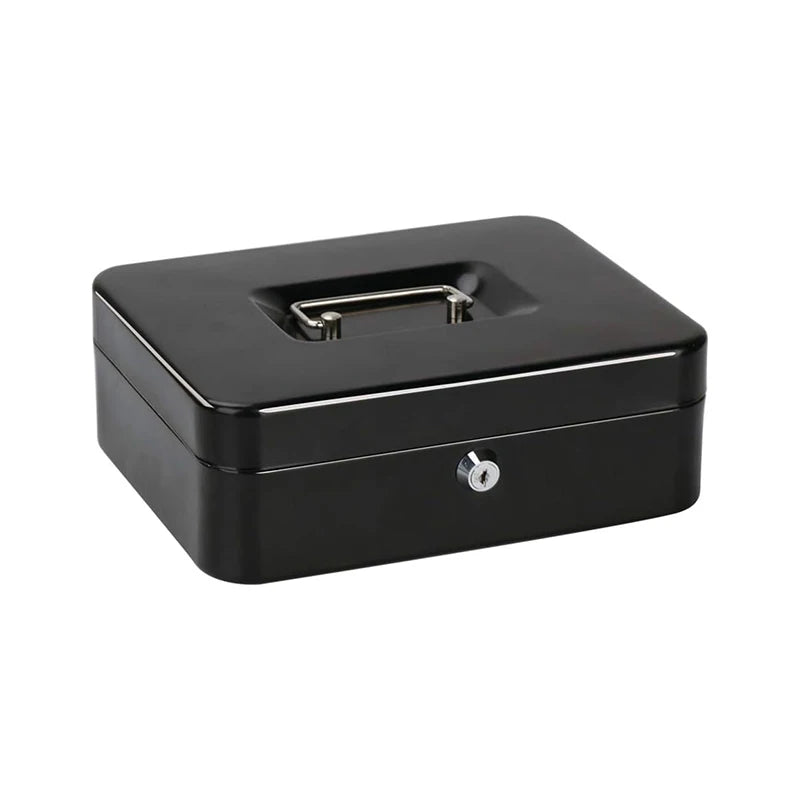Secure Cash Storage Box/Heavy-Duty Steel Cash Safe with Combination Lock - Fire-Resistant Money Storage Box &Valuables Organizer