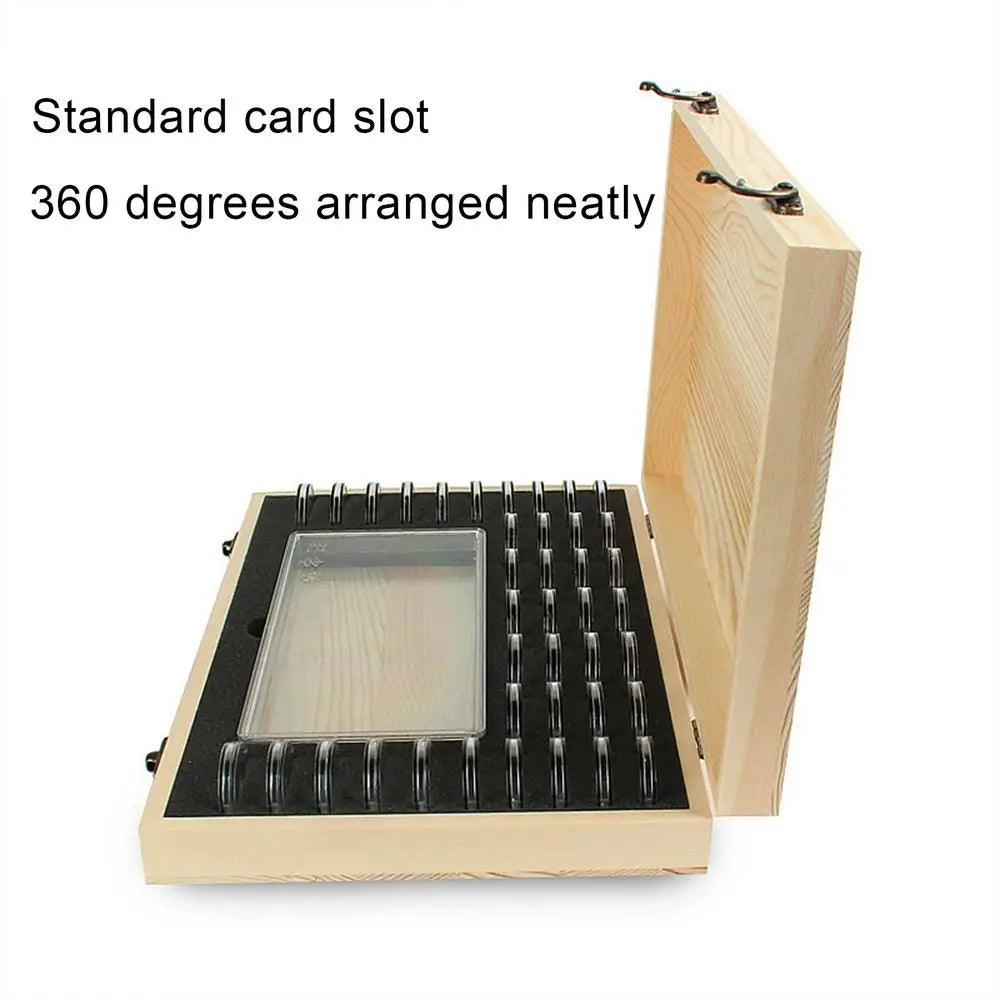 Coin Holder Boxes Wooden Coin Storage Protectors With Adjustable Gasket Coin Collector Organizer Coins Display Commemorative