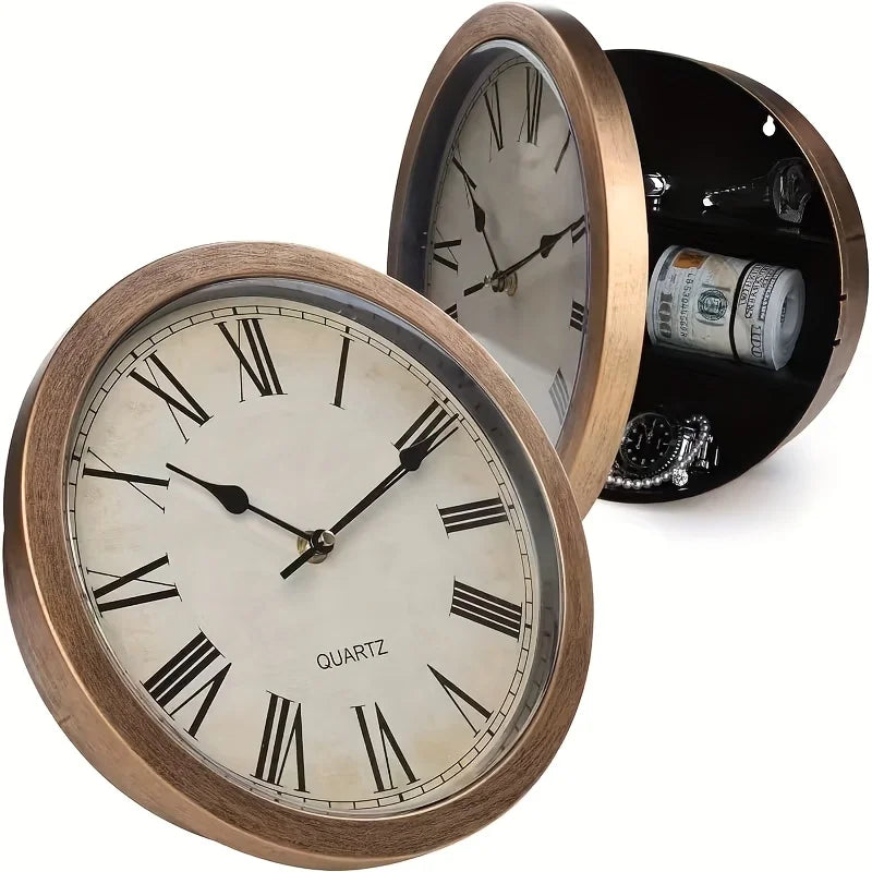 Multi functional hidden coin safe with clock function. Safe deposit box, easy to handle. Suitable for home/office use. It is an