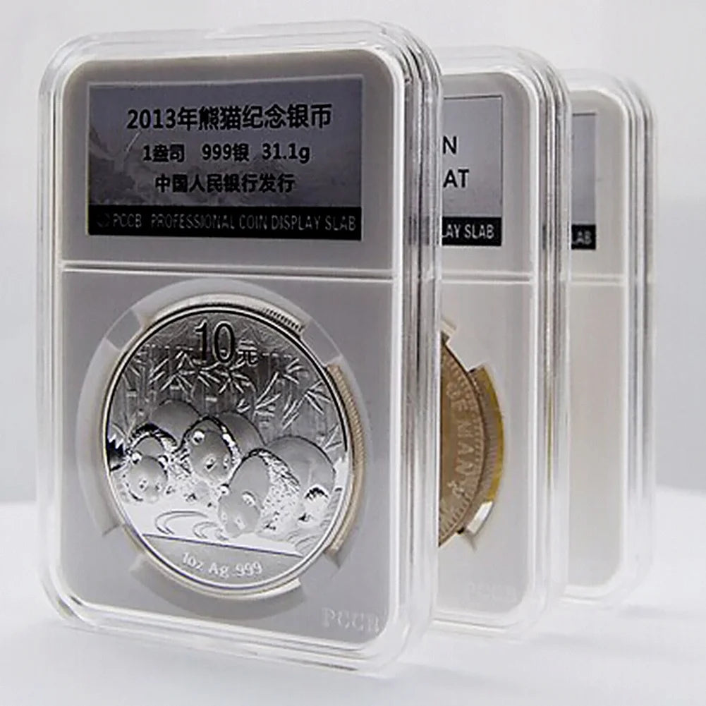 1Pc 40mm Coin Storage Box PCCB Second Generation Identification Protector Box Transparent Coin Holder Coin Collecting Box
