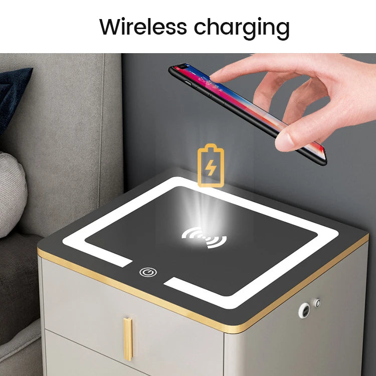 Home Small Bedside Intelligent Safe Hidden Wood Steel Anti-Theft Storage Safe Box Cabinet Smart Safes