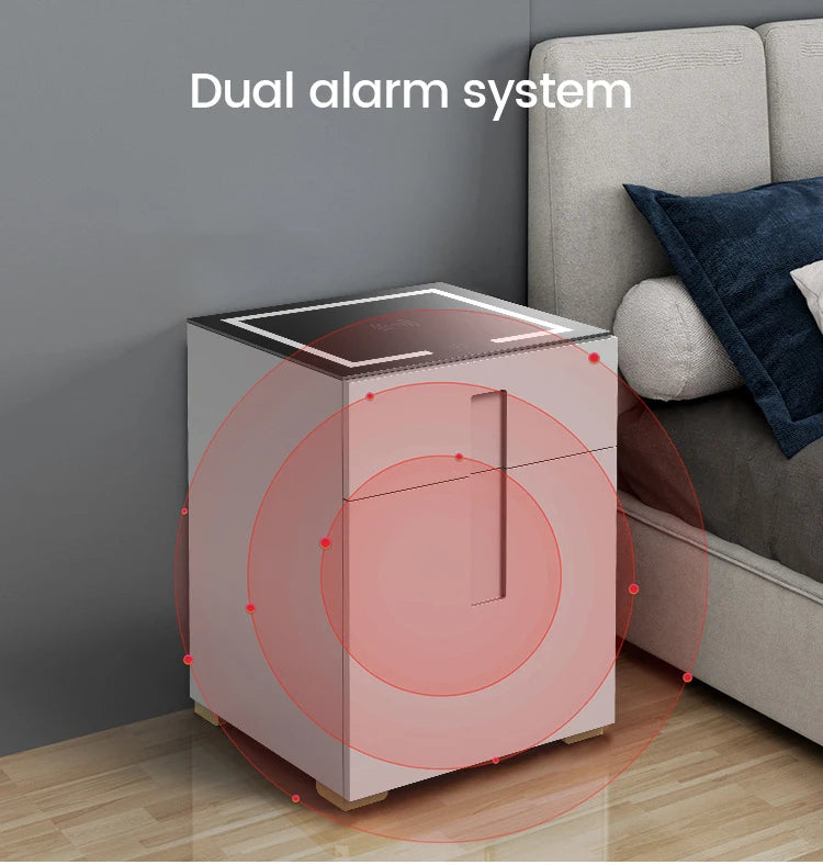 Home Small Bedside Intelligent Safe Hidden Wood Steel Anti-Theft Storage Safe Box Cabinet Smart Safes