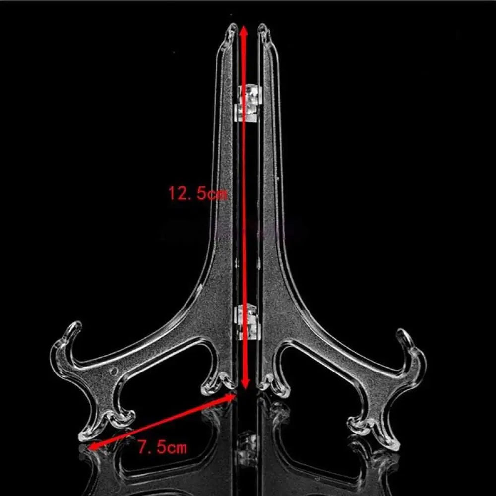 1PC Clear Plastic Plate Display Stand Picture Frame Easel Holder 3"5"7"9" Transparent Case Holders Home Decoration Accessories
