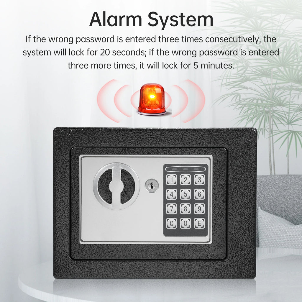 Home Safes Fireproof Waterproof Box+Document Bag with Keypad and 2pcs Spare Key Digital Home Security for Documents Money Gold