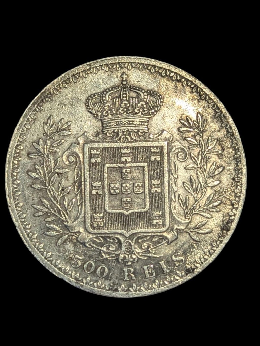 Portugal - 500 Reis 1893 Carlos I, Argent - *RARE*
