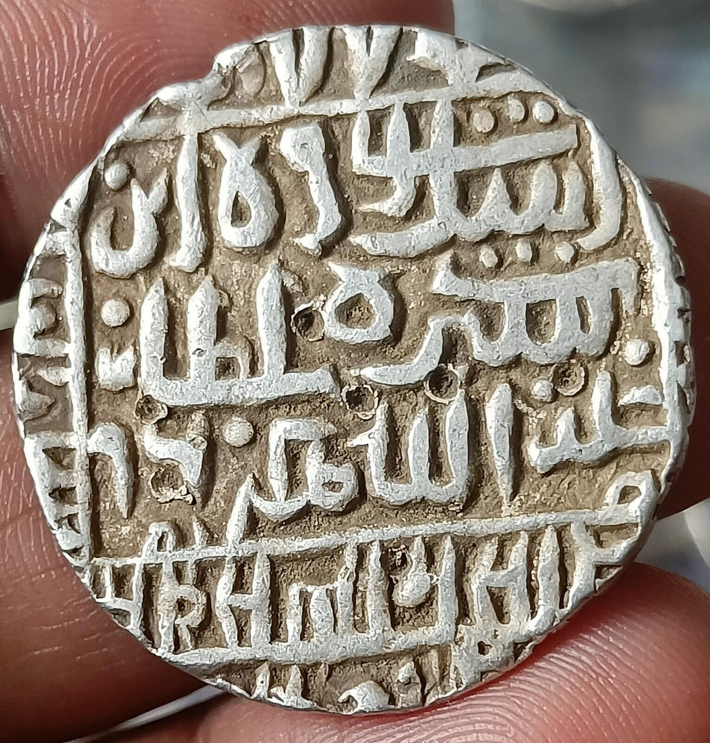 #V14# India Delhi sultanate silver Rupee Ruller ISLAM SHAH SURI 1550-1560AD Rare