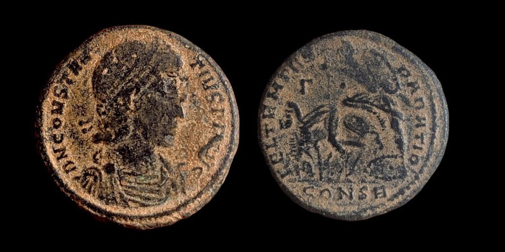 Constantius II, 337-361 "Soldier Spearing Fallen Horseman" Antioch Mint Wow Grad