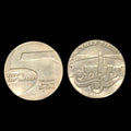 1967 ISRAËL Anniversaire Port d'Eilat Antique Argent 5 Livres Monnaie Israélienne