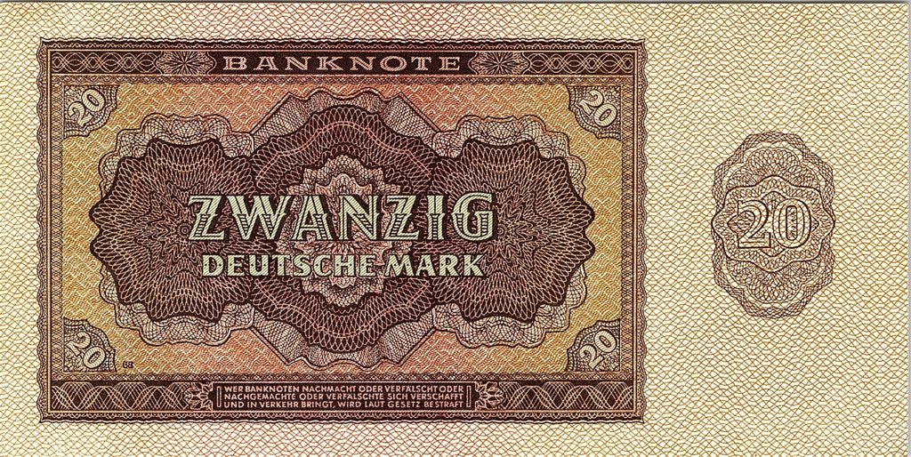 Germany - Democratic Republic, 20 Deutsche Mark, 1948 Better Grade