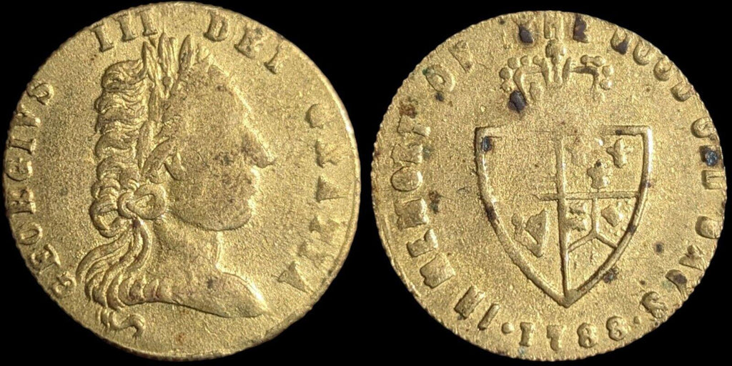 JETON EN LAITON GEORGE III MEMORY OF THE GOOD OLD DAYS 1797 Spade Guinea - 26mm