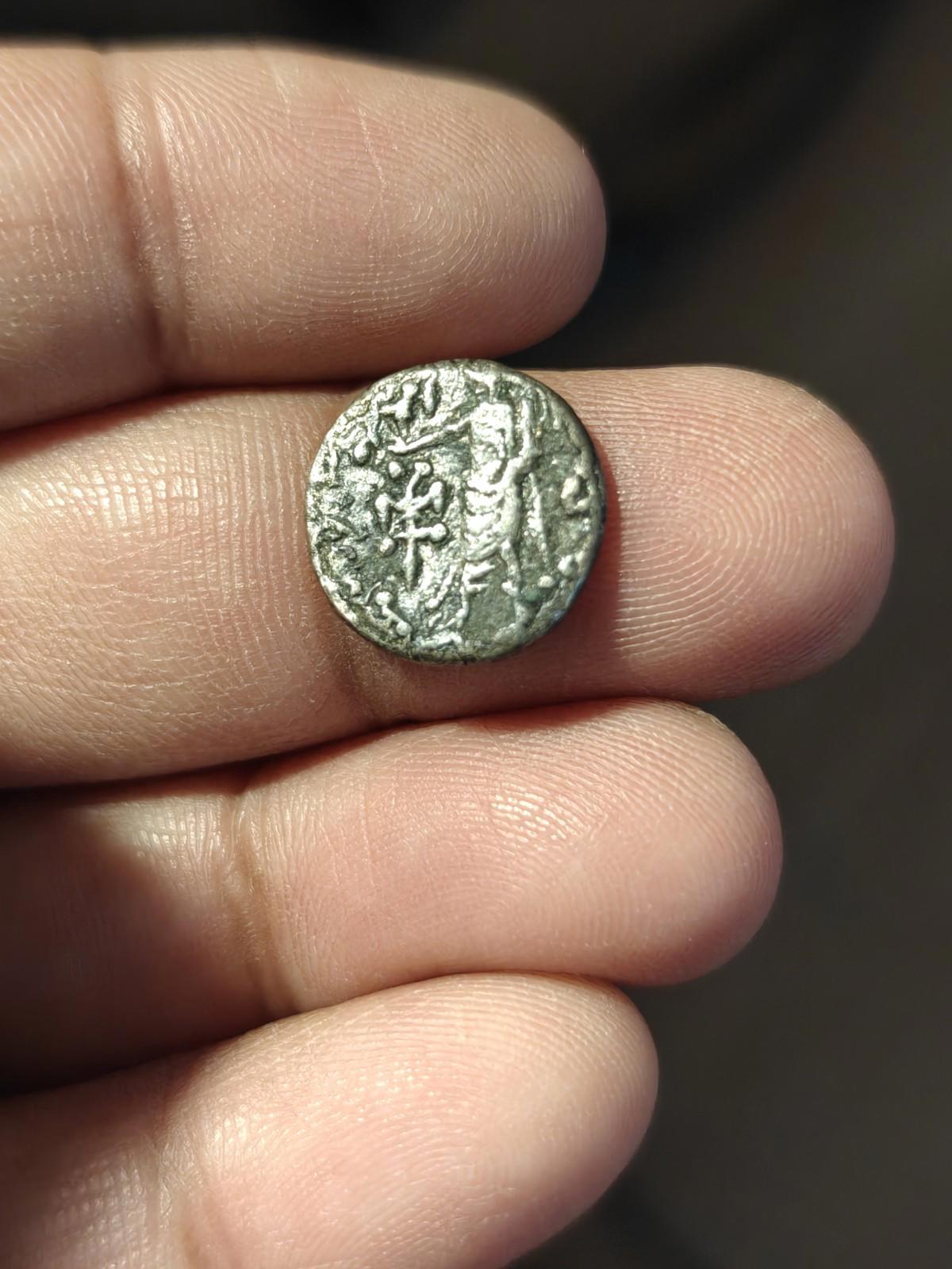 斯基泰古代国王，阿泽斯二世，公元前58-12年，印度-希腊王国德拉克马 稀有&