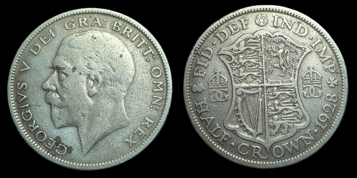 1928 George V Great Britain U.K. Silver Half Crown
