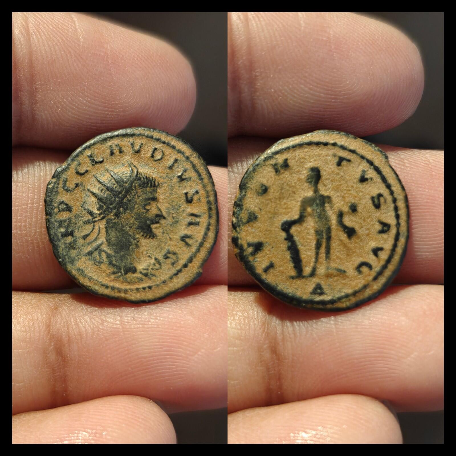 Black/Sandy Patina! Claudius II Gothicus, 268-270. Antoninianus