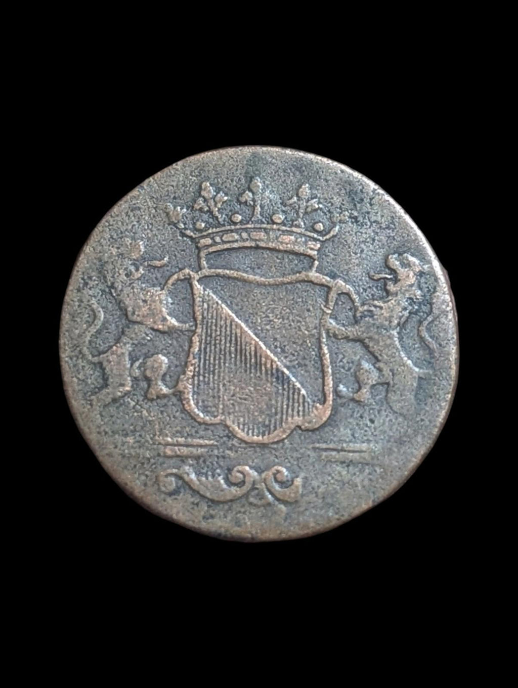 1794 VOC 1 Duit Utrecht Pays-Bas Utilisation coloniale Pré-pièce de New York