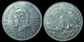 Polynésie française, 50 Francs, 1985, Paris, Pièce en nickel