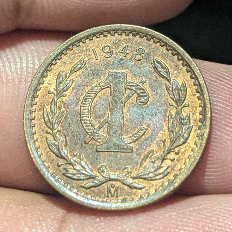 🇲🇽 1948 Mexico 1 Centavo Coin — Ch. BU Condition