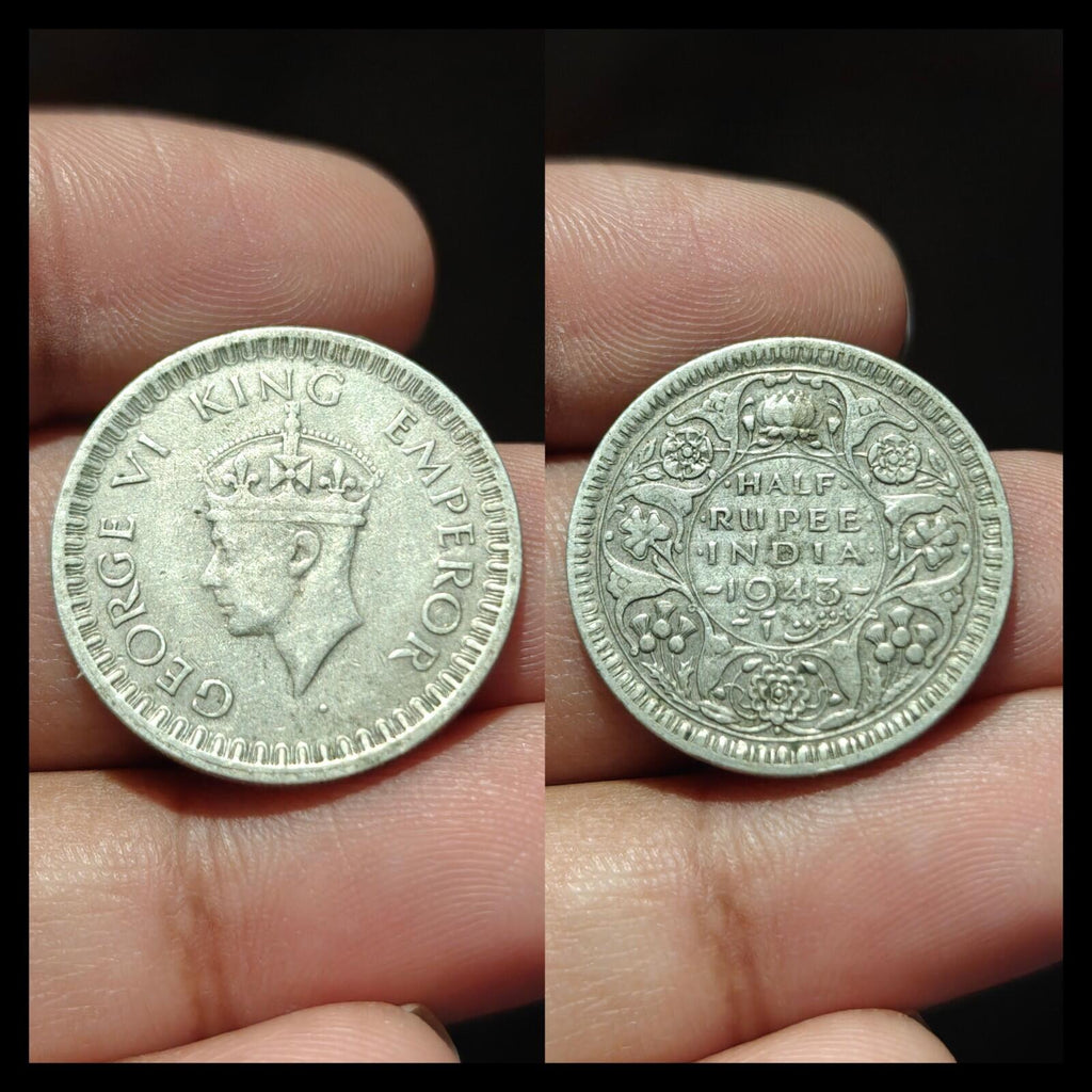 1943年印度半卢比银币（未评级）