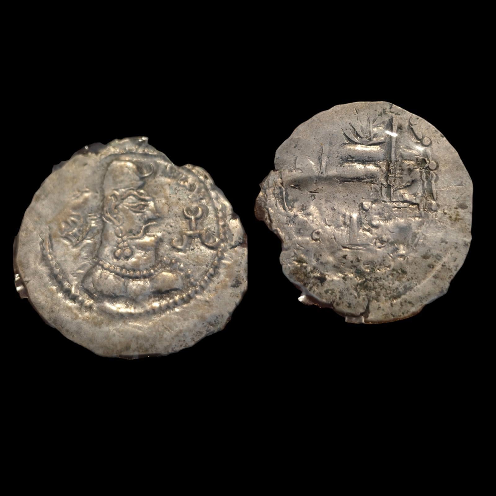 HUNNIC TRIBES Earliest Dracham Khingila ANCIENT Coin Rare 🥈430-490 CE Rare