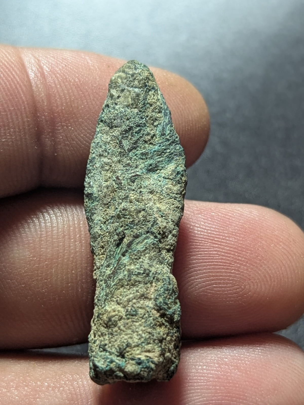 Rare genuine ancient bronze Greek arrowhead  3 Cent BC