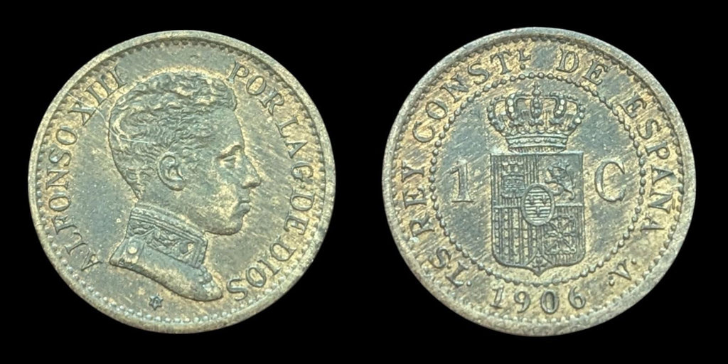 ESPAGNE 1 CENTIMO ALPHONSE XIII 1906