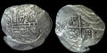 Pirate Cob Spanish colonial coin Philip III Silver 8 Reales Mexico MD 1618, 23g