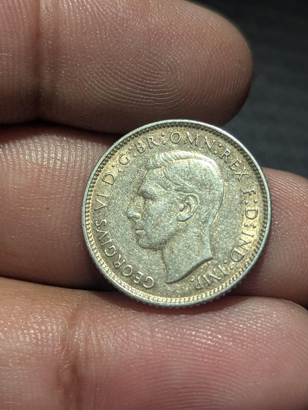 Australia 1943 D 6 Pence Kangaroo animal Uncirculated