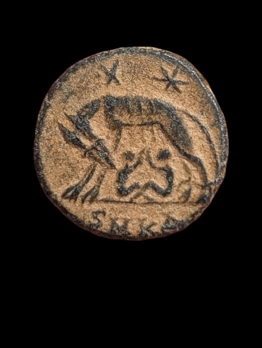 Louves jumelles URBS Déesse Rome Constantin Grande Monnaie romaine