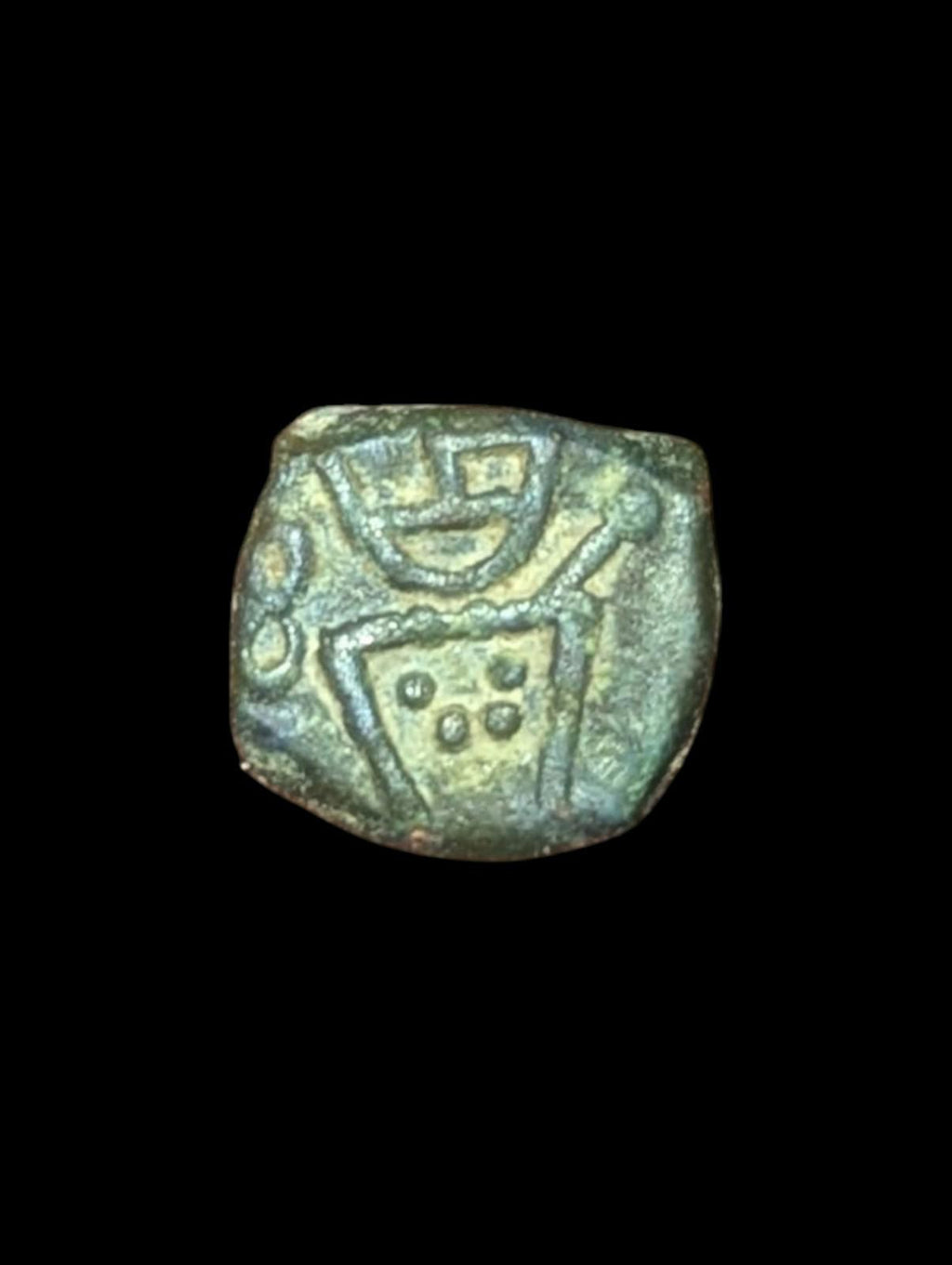 INDE, HOLLANDAISE. 1693 - 1698 1 CASH en cuivre. RARE.