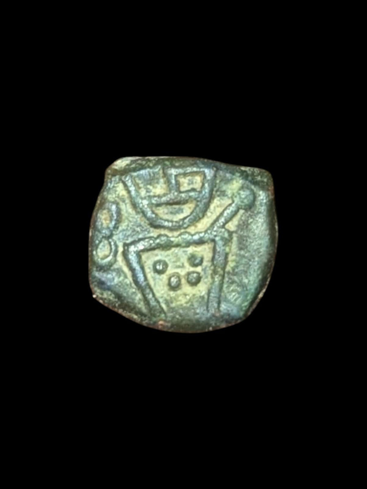 INDE, HOLLANDAISE. 1693 - 1698 1 CASH en cuivre. RARE.