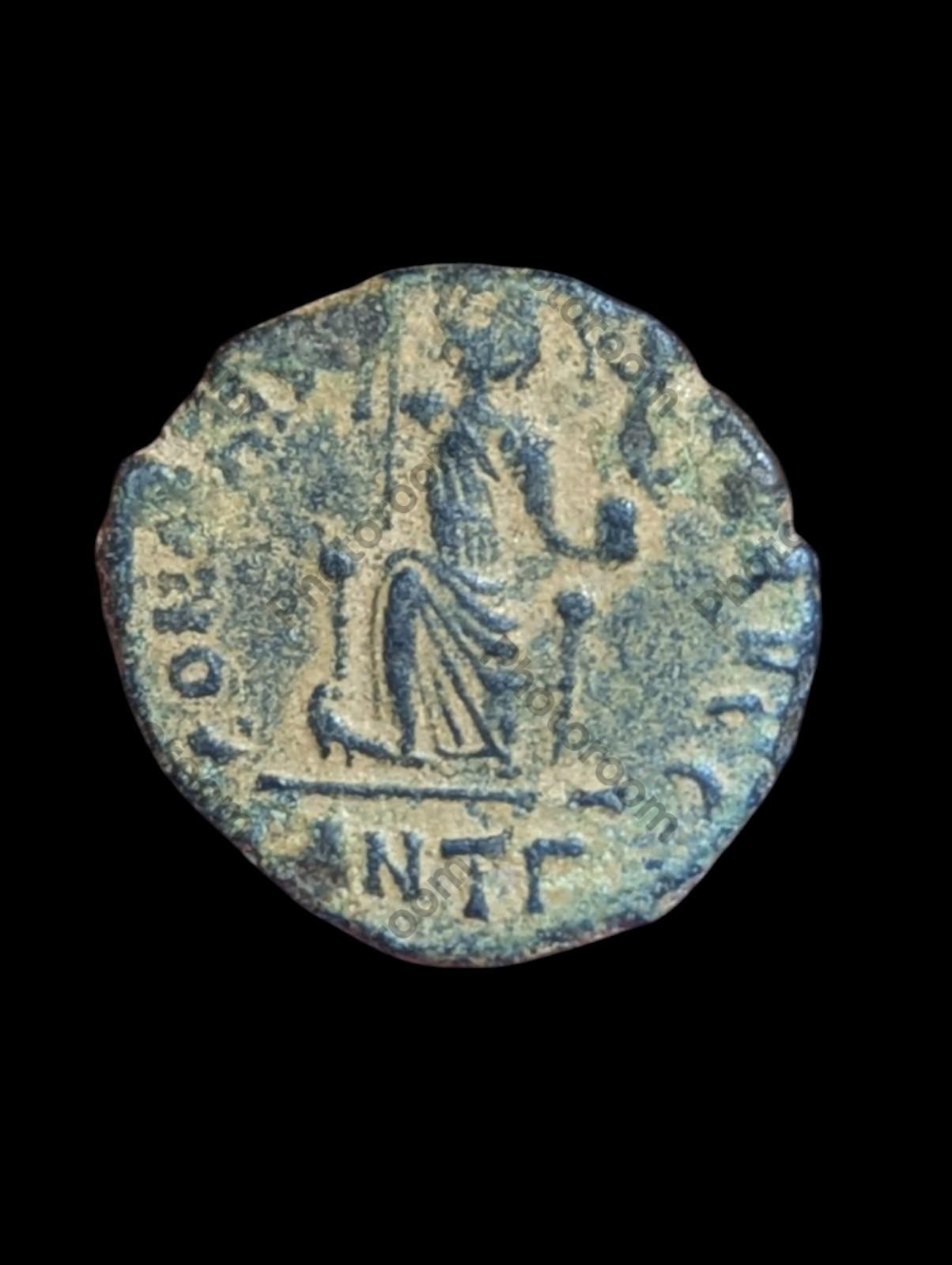 Ancienne pièce romaine Théodose Ier le Grand Constantinople Globe 379-395 ap. J.-C.