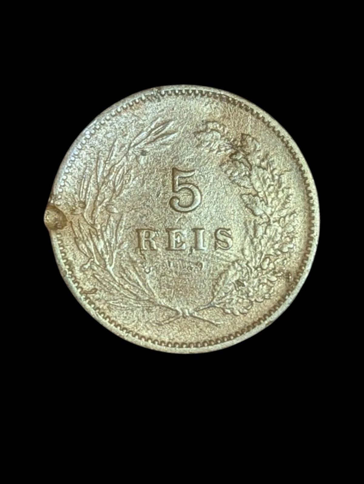 葡萄牙，5 雷亚尔，1893年，卡洛斯一世，KM# 530，铜币 🇵🇹