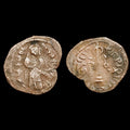 Arab Byzantine Umayyad Mu'awiya Standing Caliphate With KALIMA Islamic Coin