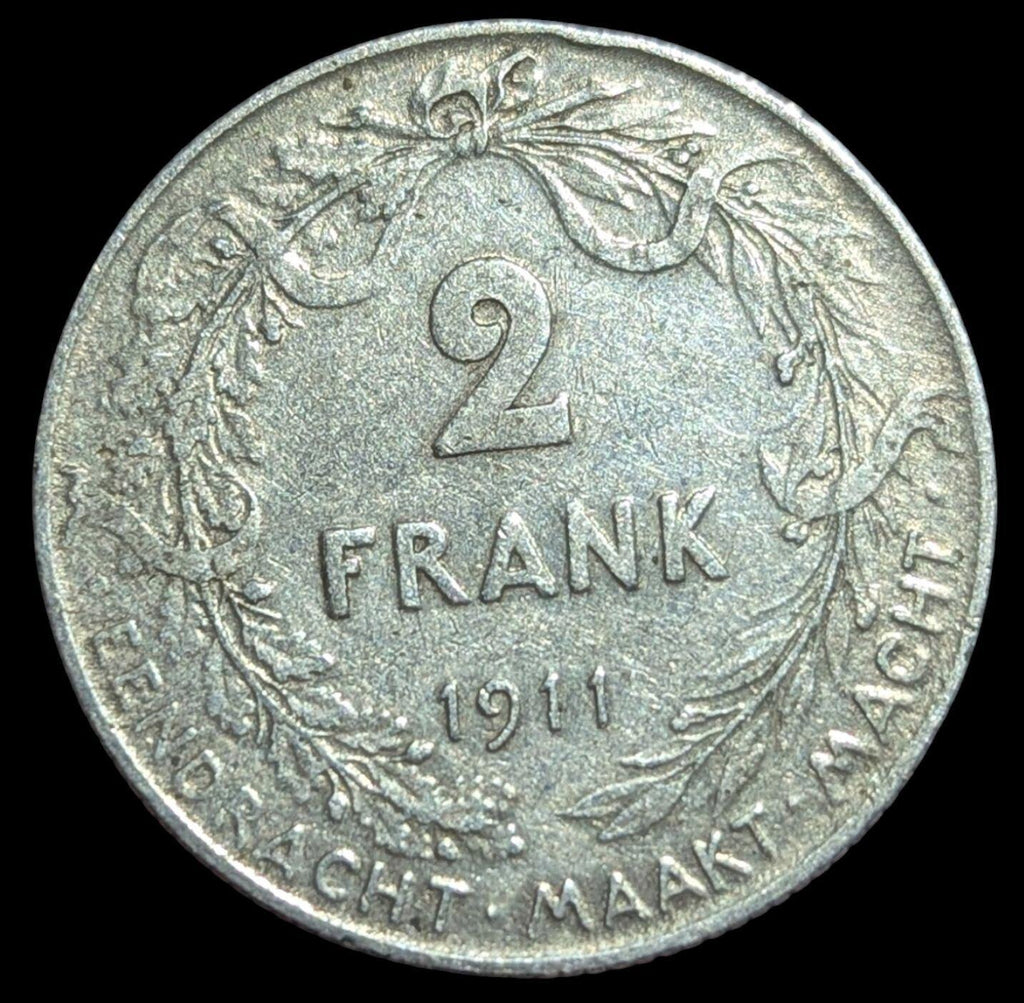 BELGIQUE 2 Francs Albert I légende flamande 1911
