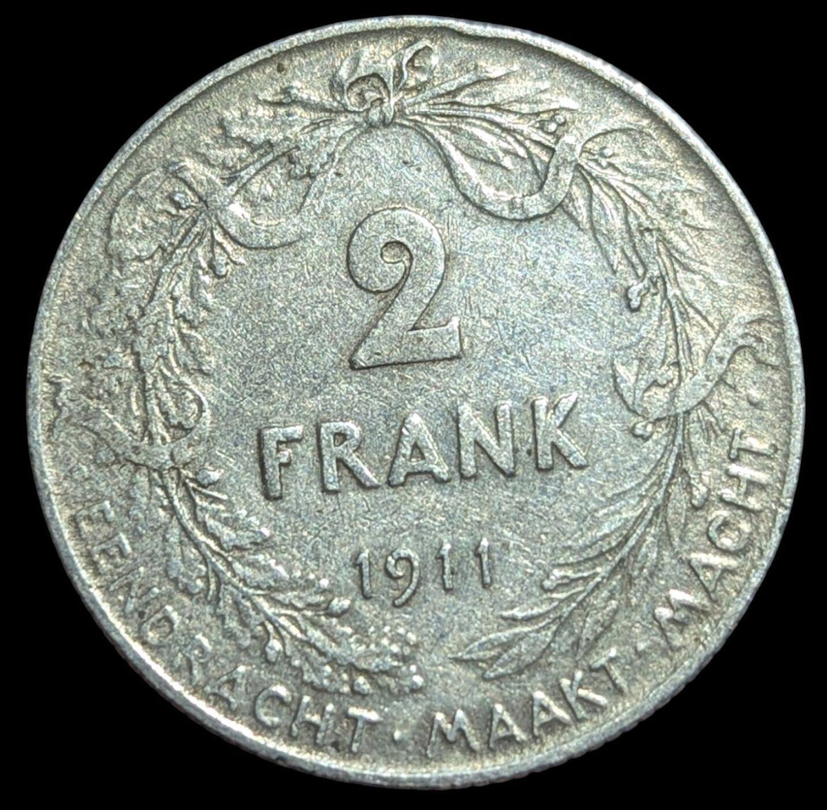 BELGIQUE 2 Francs Albert I légende flamande 1911