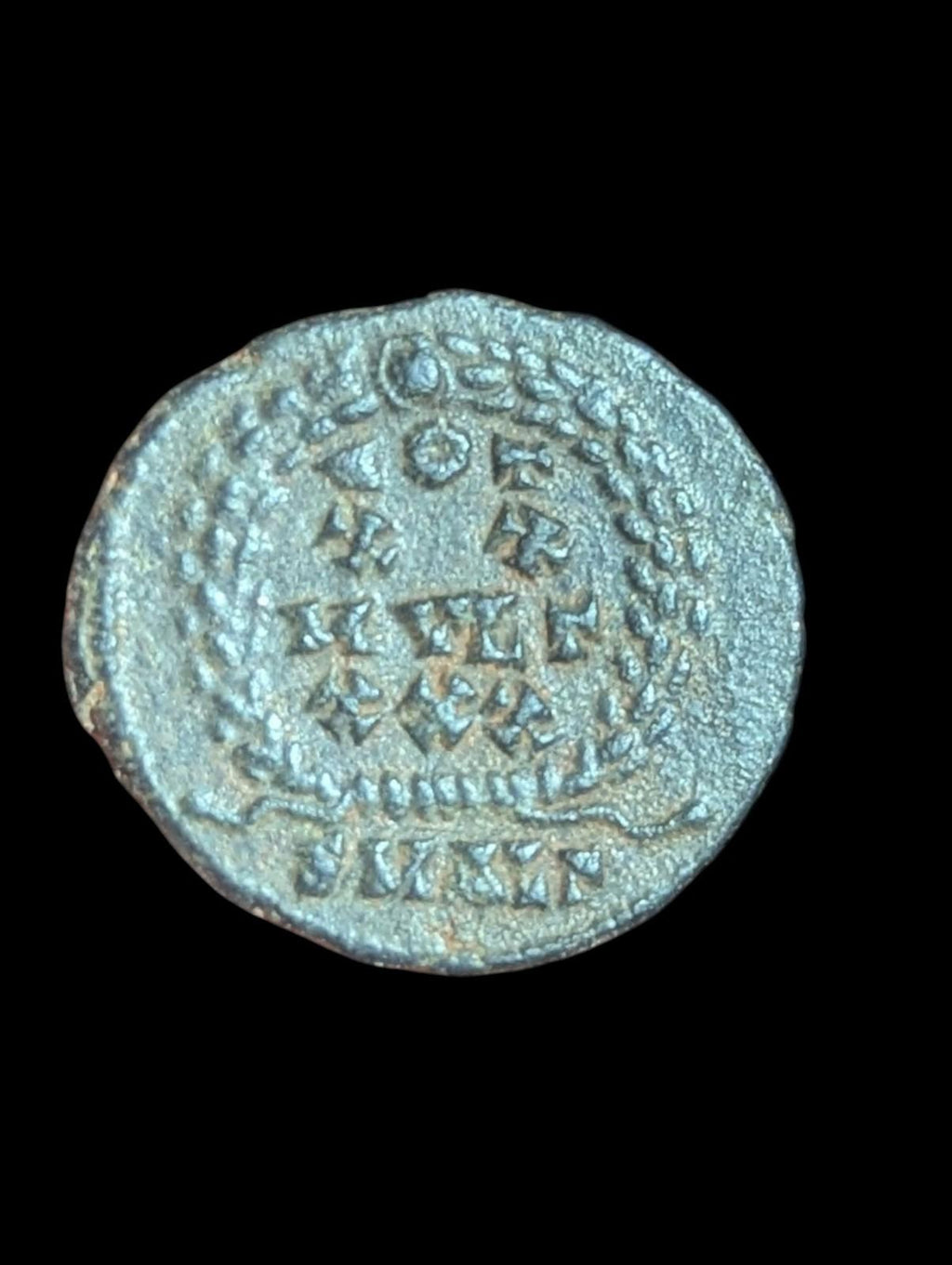 Ancient Roman Empire Coin CONSTANTIUS II Wreath VOT XX MVLT XXX