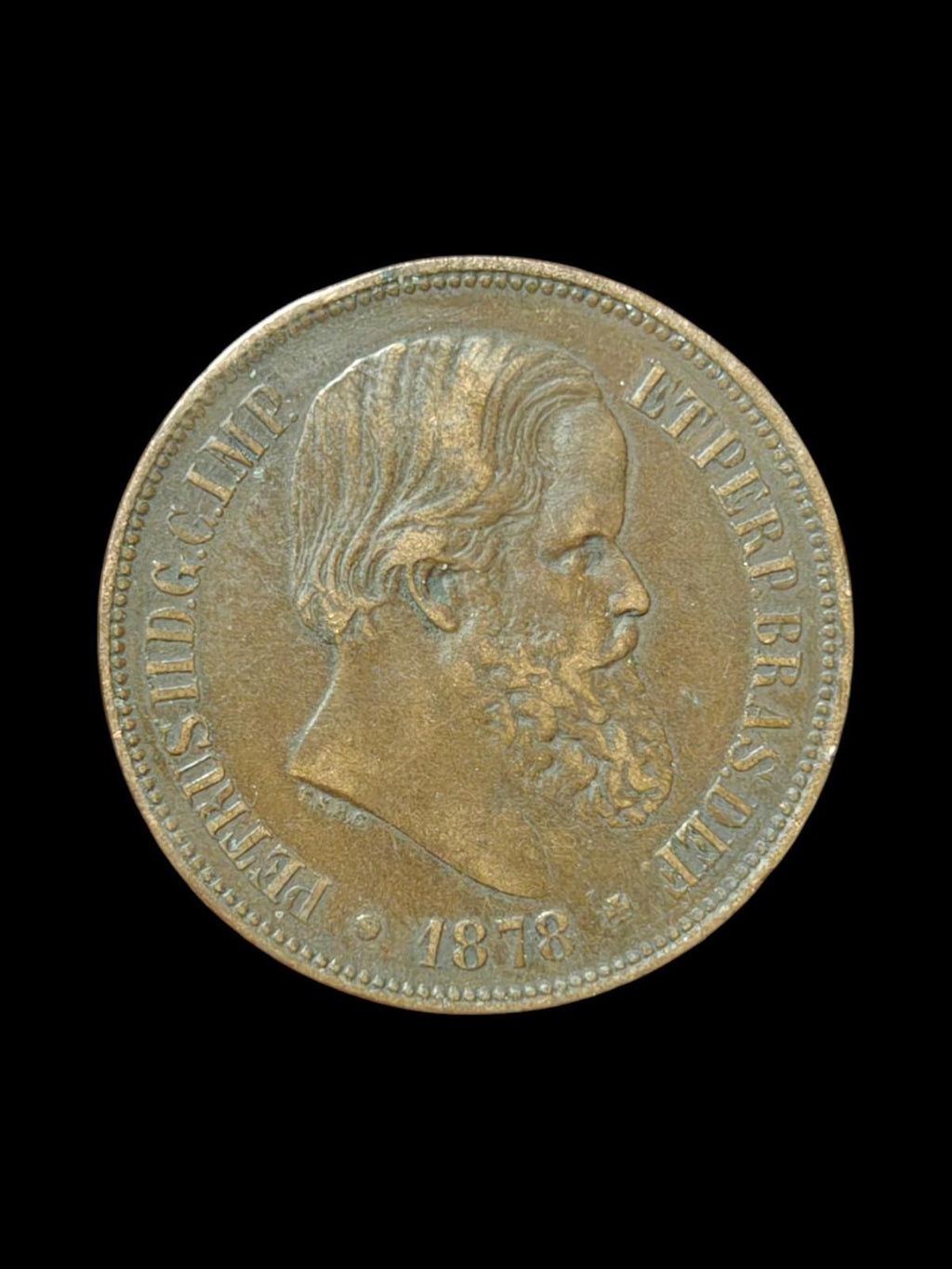 Brésil - Pierre II - Pièce - 40 Réis Real 1879 - Rio de Janeiro - ÉTAT exceptionnel !