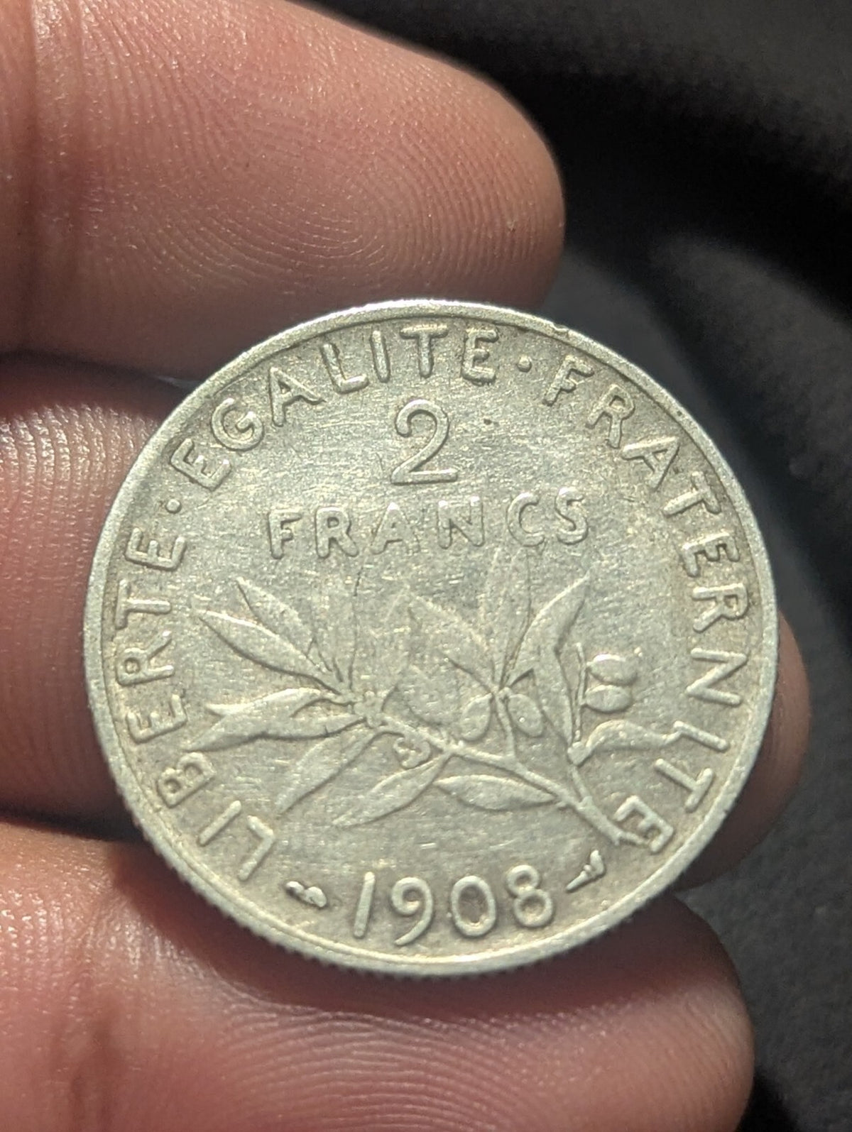 1908年法国2法郎KM# 845.1流通硬币