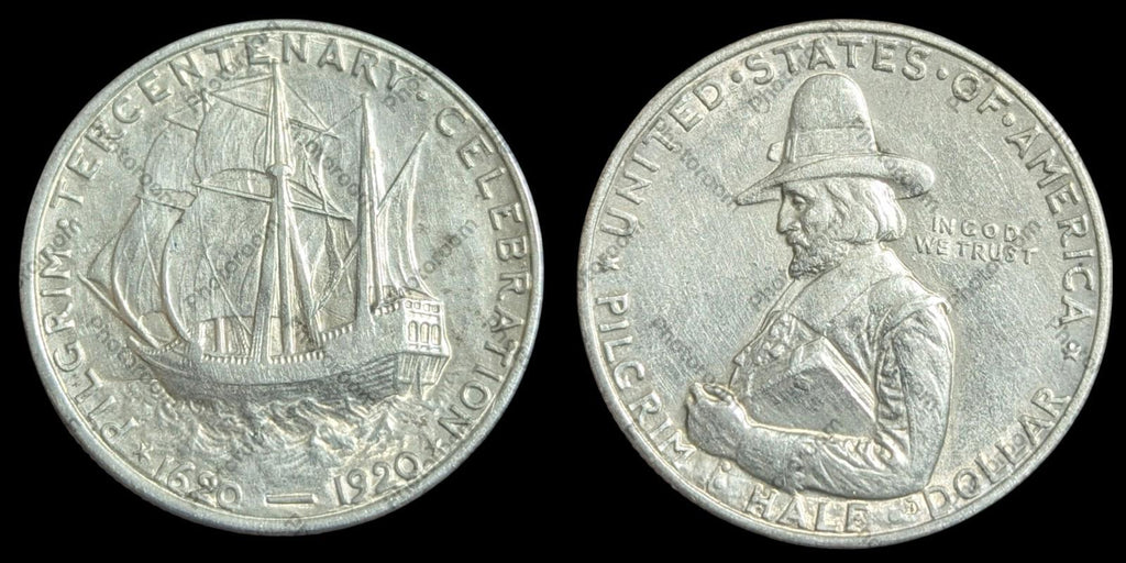 1920 Pilgrim Commemorative Half Dollar Gem MS+... ANTIQUE Tone!!