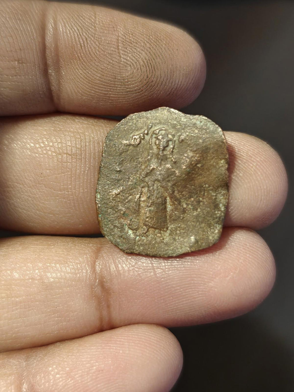 Arab Byzantine Umayyad Mu'awiya Standing Caliphate With KALIMA Islamic Coin&