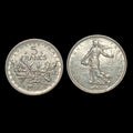 1966 FRANCE Grande Pièce de 5 Francs en Argent avec La Semeuse FEMME19#