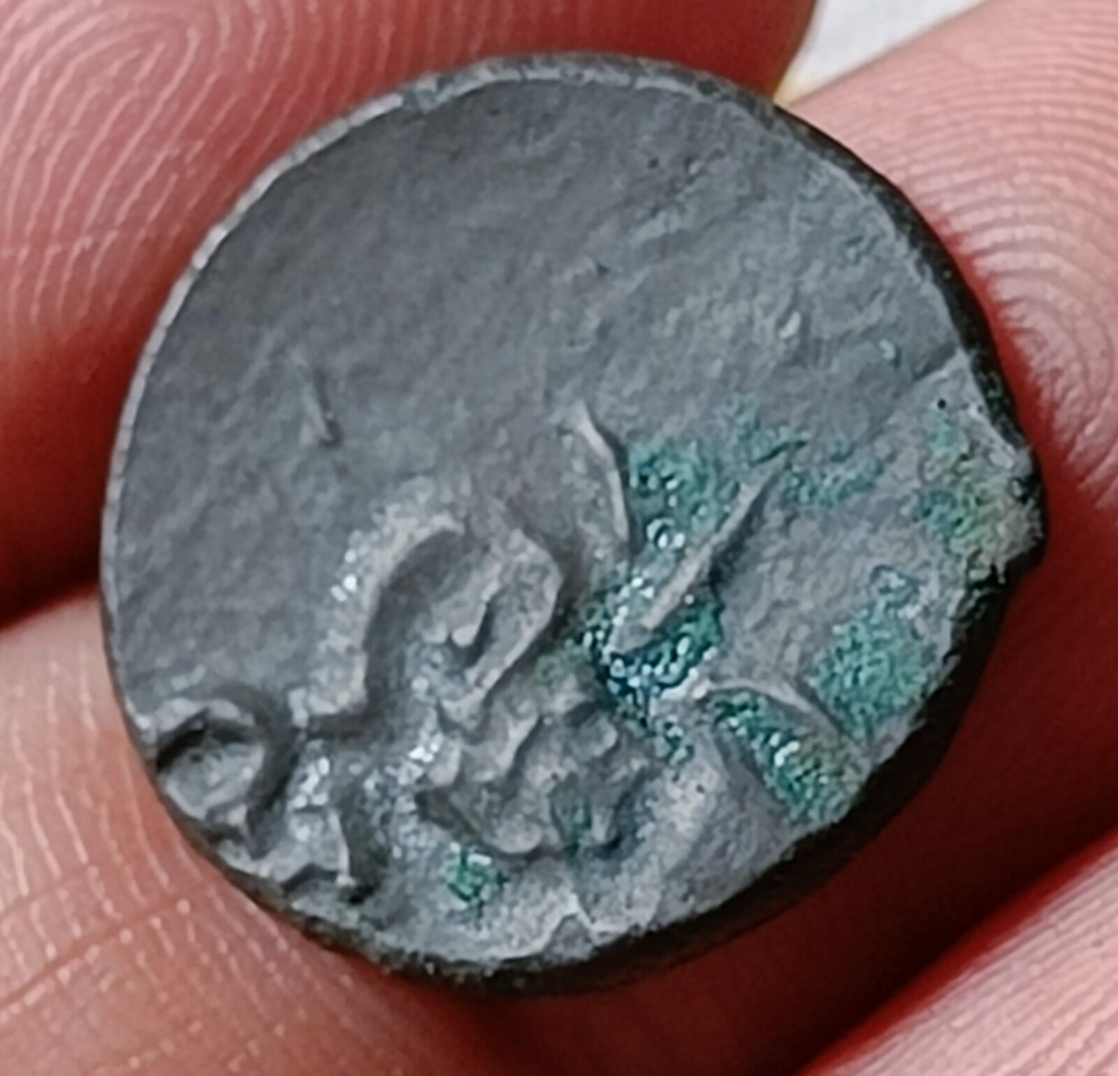 #Rownak#V76#Ancient India Satavahana Satakarni Elephant potin coin 1 Karashapana