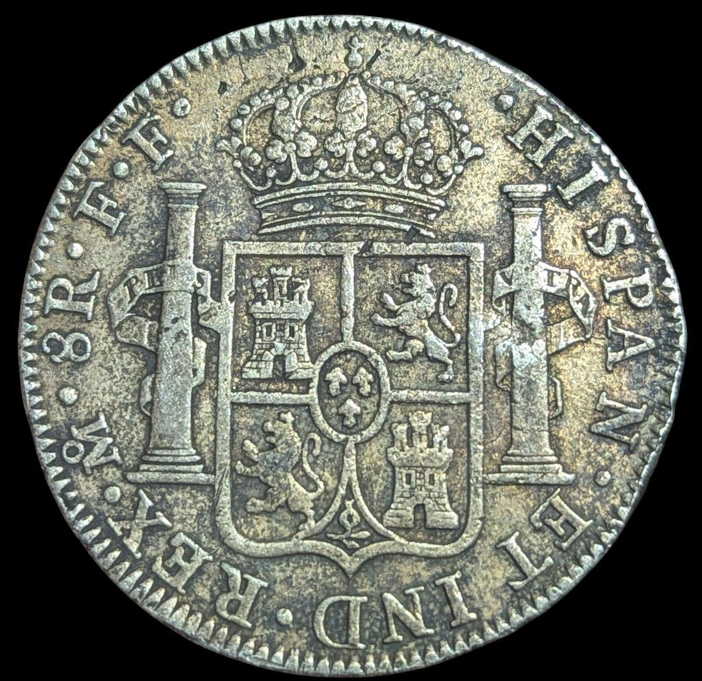 Shipwreck Effect Saltwater Dam. 1782FF Spanish Mexico 8 Reales Wow Grade