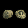 Islamic ARAB Byzantine UMAYYAD, time of Abd al-Malik, Æ Fals circa 685-690's AD
