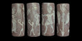 Agate Stone King Ancient Near Eastern Cylinder Intaglio Bead - Numis Hobby Shop