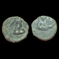 Ancient India Coin Quarter Karshapana Taxila AE16mm Moon Hill - Numis Hobby Shop